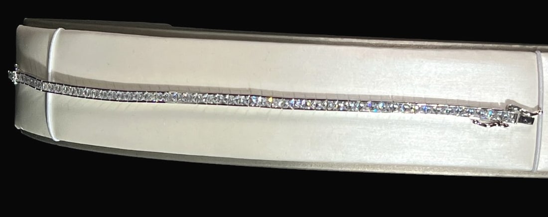 .925 STERLING SILVER 3MM CZ TENNIS BRACELET: .925 STERLING SILVER 3MM CZ TENNIS BRACELET