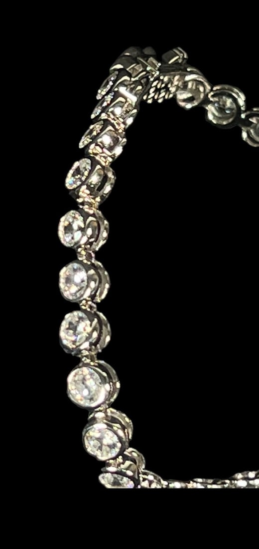 .925 STERLING SILVER 4MM CZ TENNIS BRACELET: .925 STERLING SILVER 4MM CZ TENNIS BRACELET