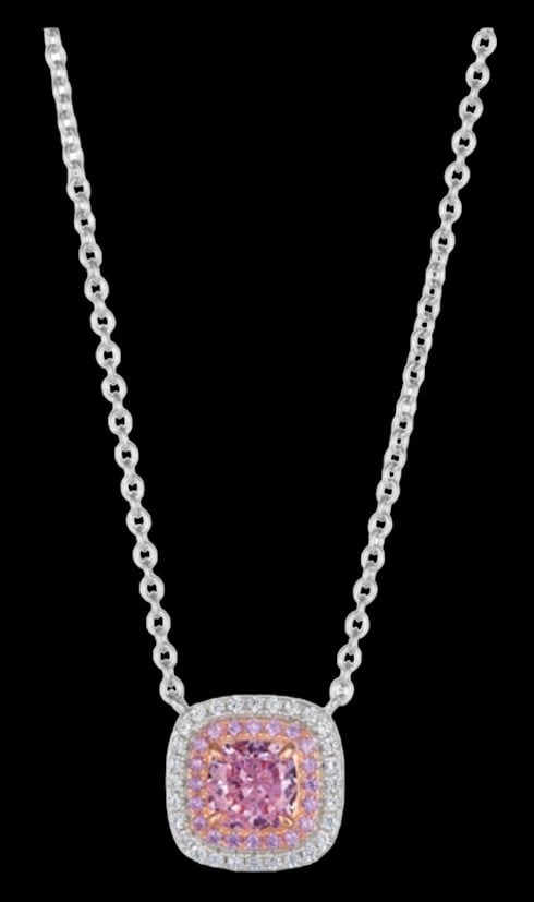 DIANA ARGYLE PINK DIAMOND CZ NECKLACE (1 of 2)