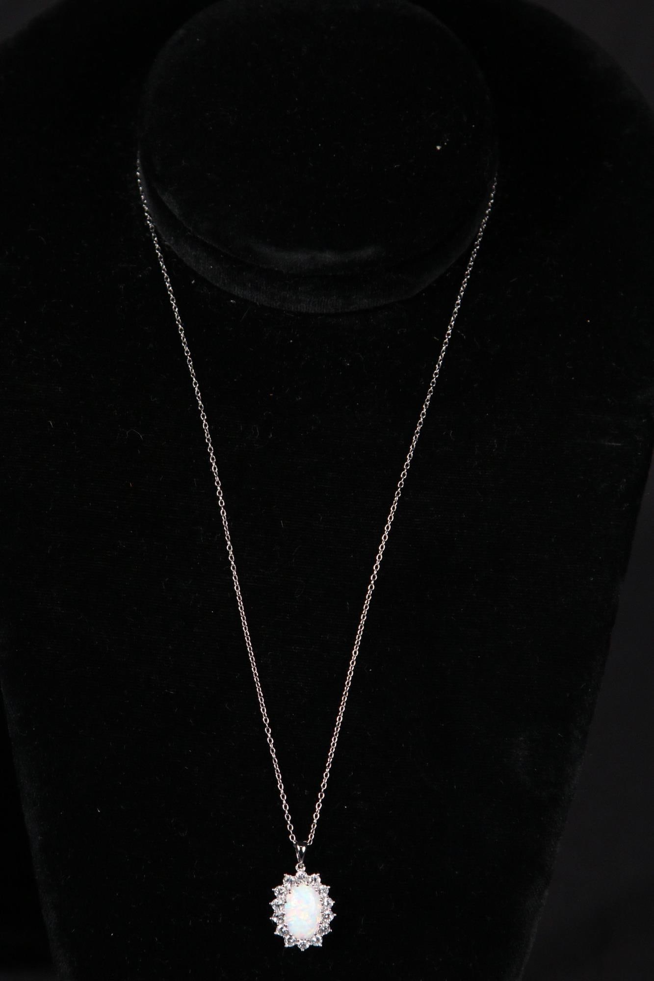 ONYX AND WHITE TOPAZ DINNER NECKLACE (201) (1 of 2)