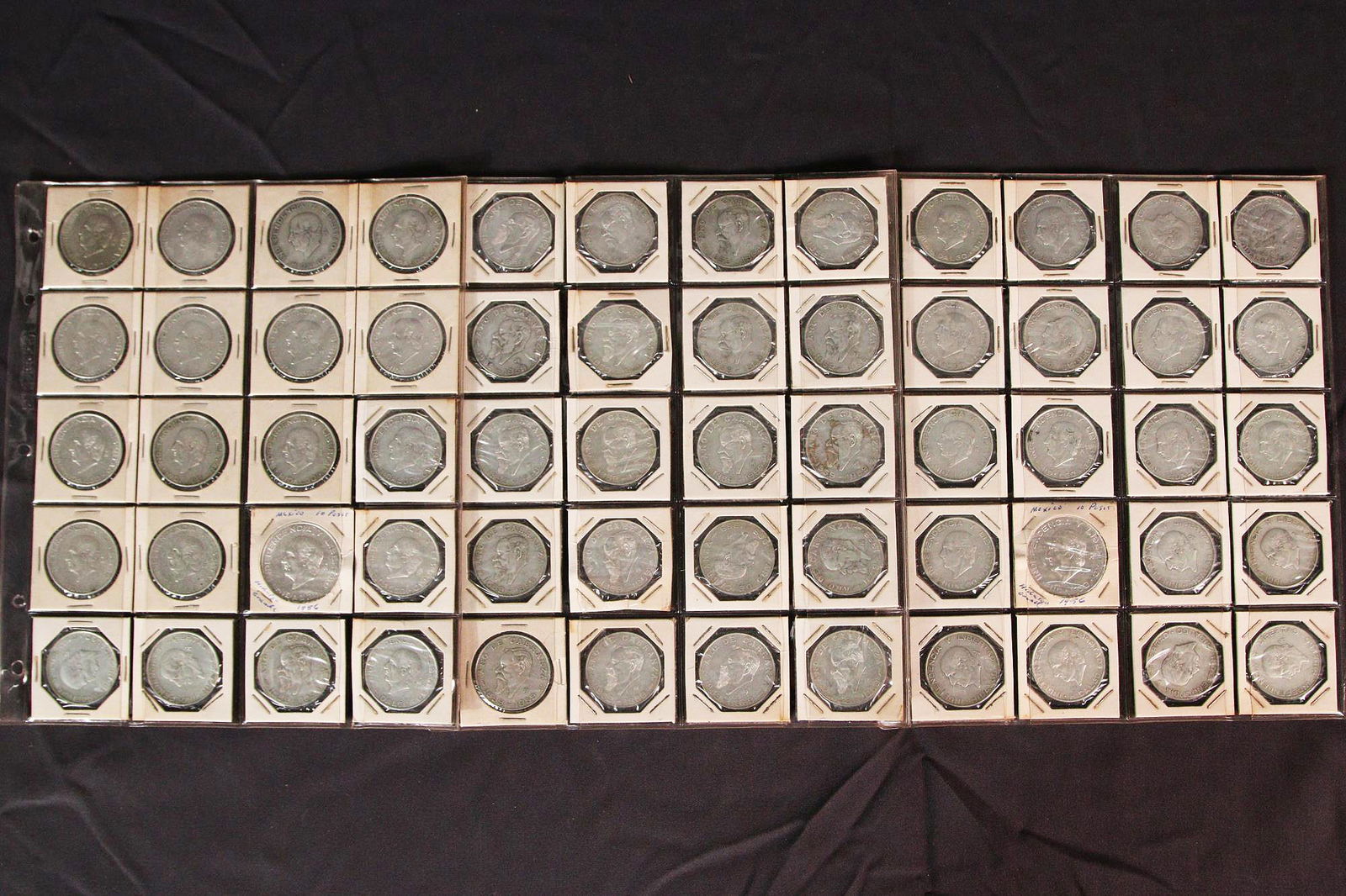 1 LOT OF 60 MEXICAN 5 / CINCO PESOS (1 of 4)