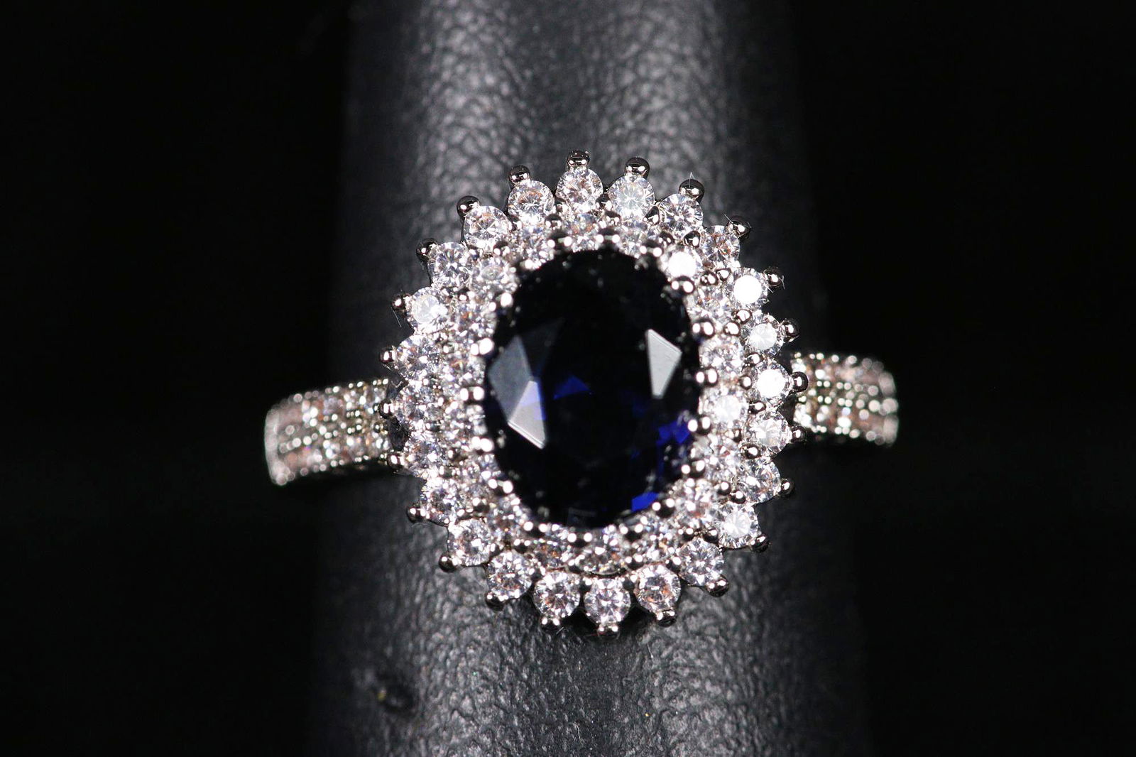 BLUE AND WHITE SAPPHIRE DINNER RING (1 of 3)