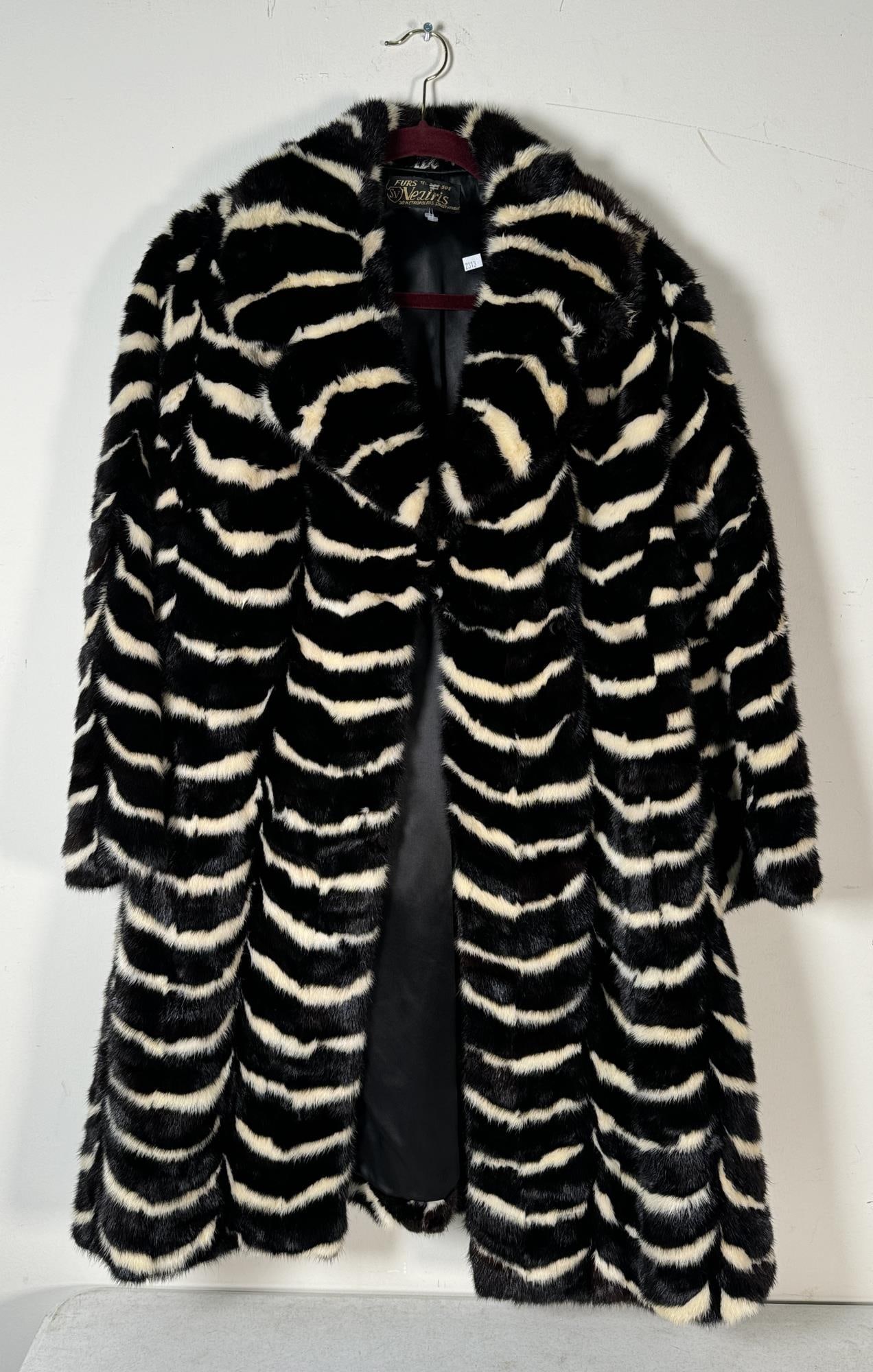 BLACK FOX WHITE MINK COAT (1 of 5)