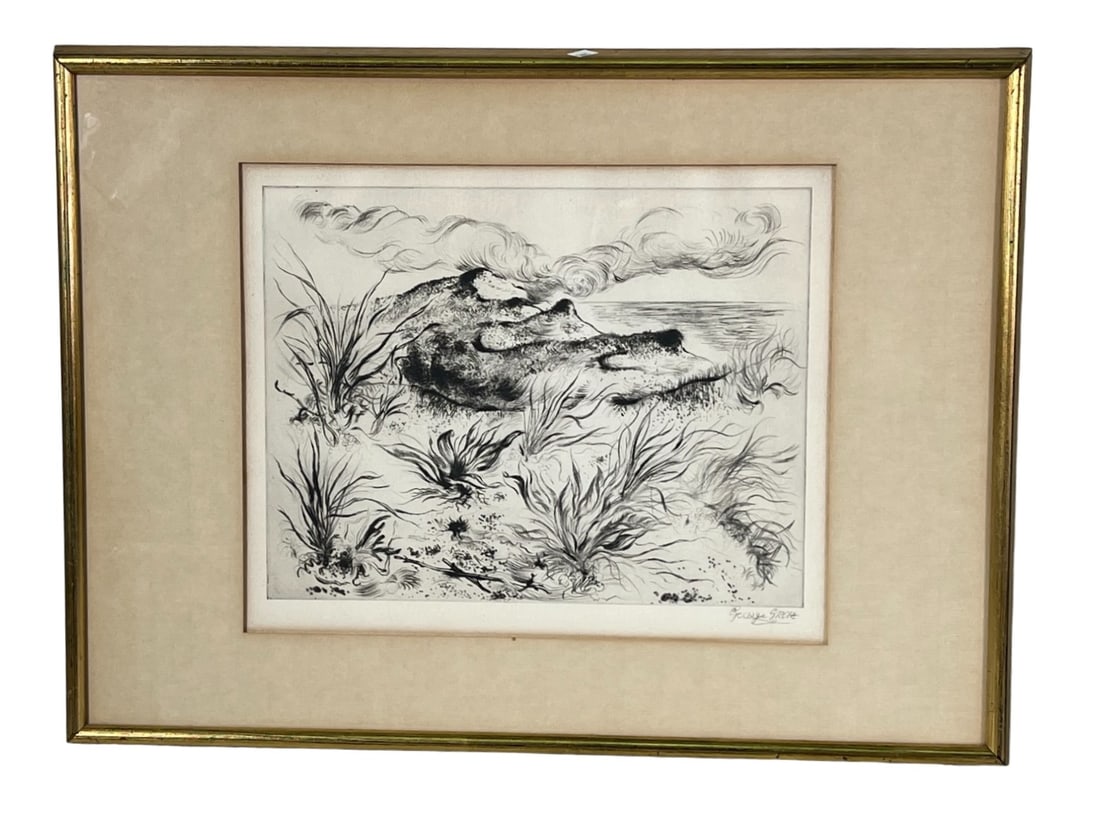 GEORGE GROTZ PENCIL SIGNED ETCHING (1 of 4)