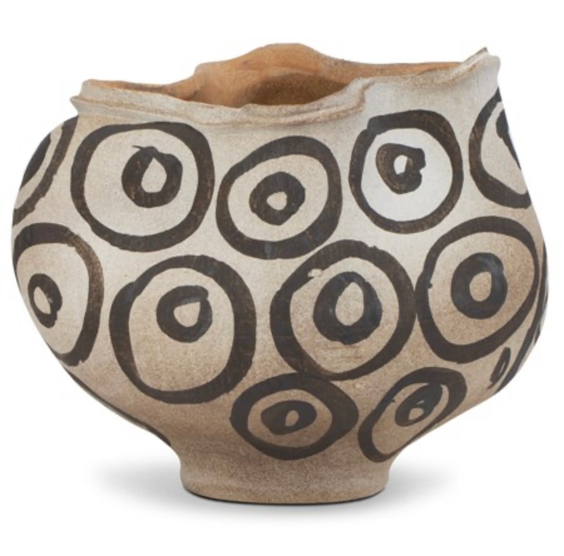 CHINESE HAN DYNASTY STYLE BOWL: CHINESE HAN DYNASTY STYLE BOWL Height: 10.5 in. by Width: 12.5 in. by Depth: 8.5