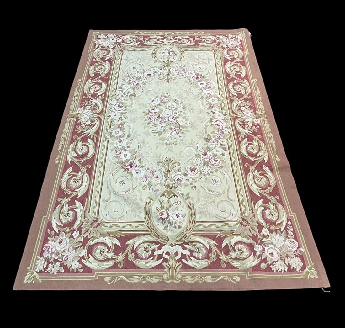 ANTIQUE AUBUSSON NEEDLEPOINT RUG (1 of 5)