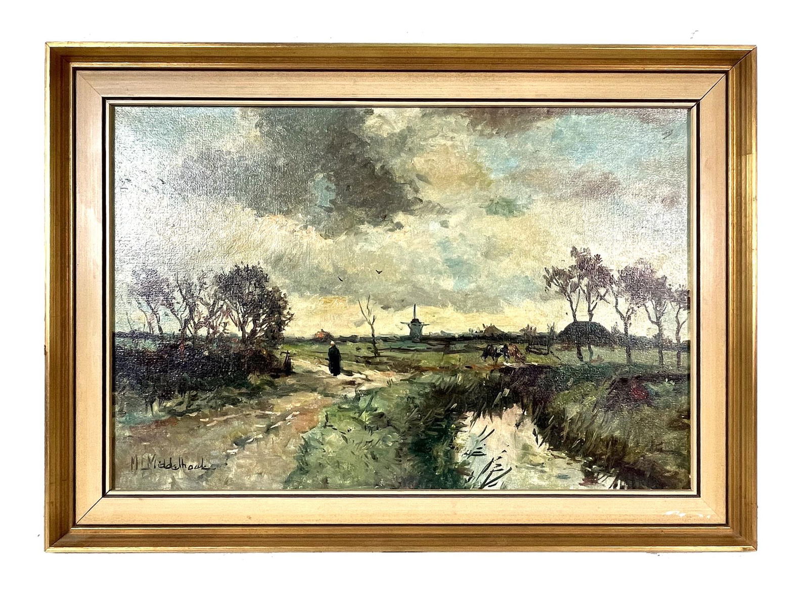 MARTINUS LEONARDUS MIDDELHOEK LANDSCAPE PAINTING (1 of 5)