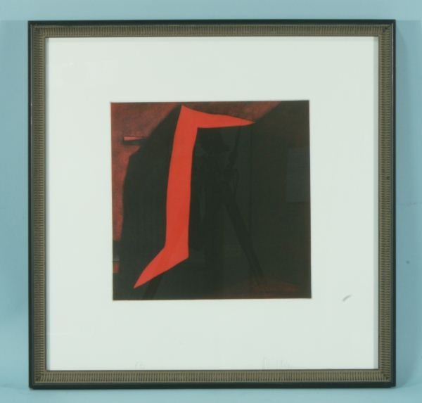 HAROLD WALDRUM "PLATE TWO" ETCHING: HAROLD JOE WALDRUM "PLATE TWO: LAS SOMBRAS DE LA IGLESIA DE SAN JOSE DE GRACIA EN LAS TRAMPAS" ETCHING. Height: 21 1/2 and 11 1/2 in. by Width: 21 1/2 and 11 1/2 in.