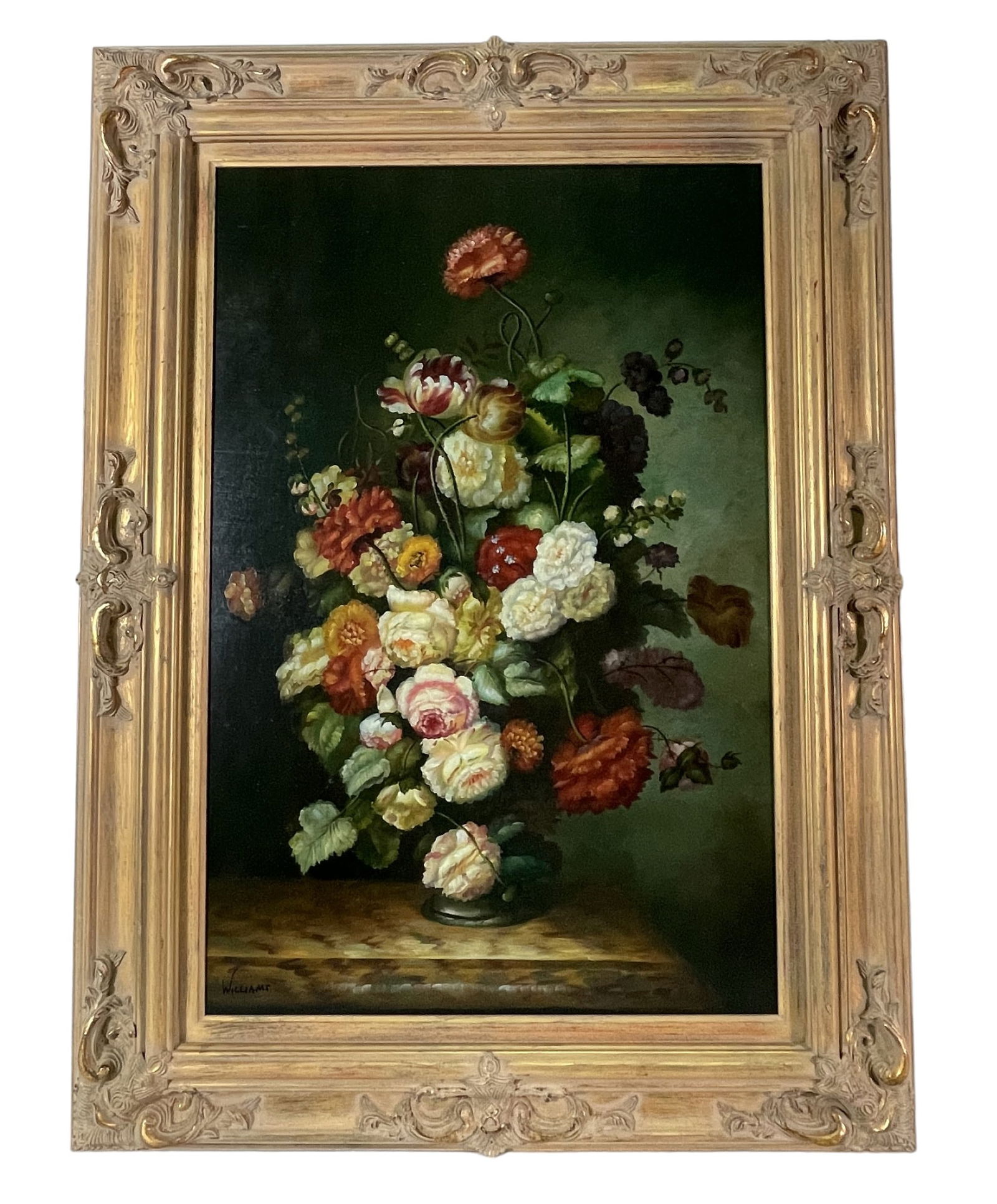 OIL ON CANVAS STILL LIFE SIGNED WILLIAMS (1 of 5)