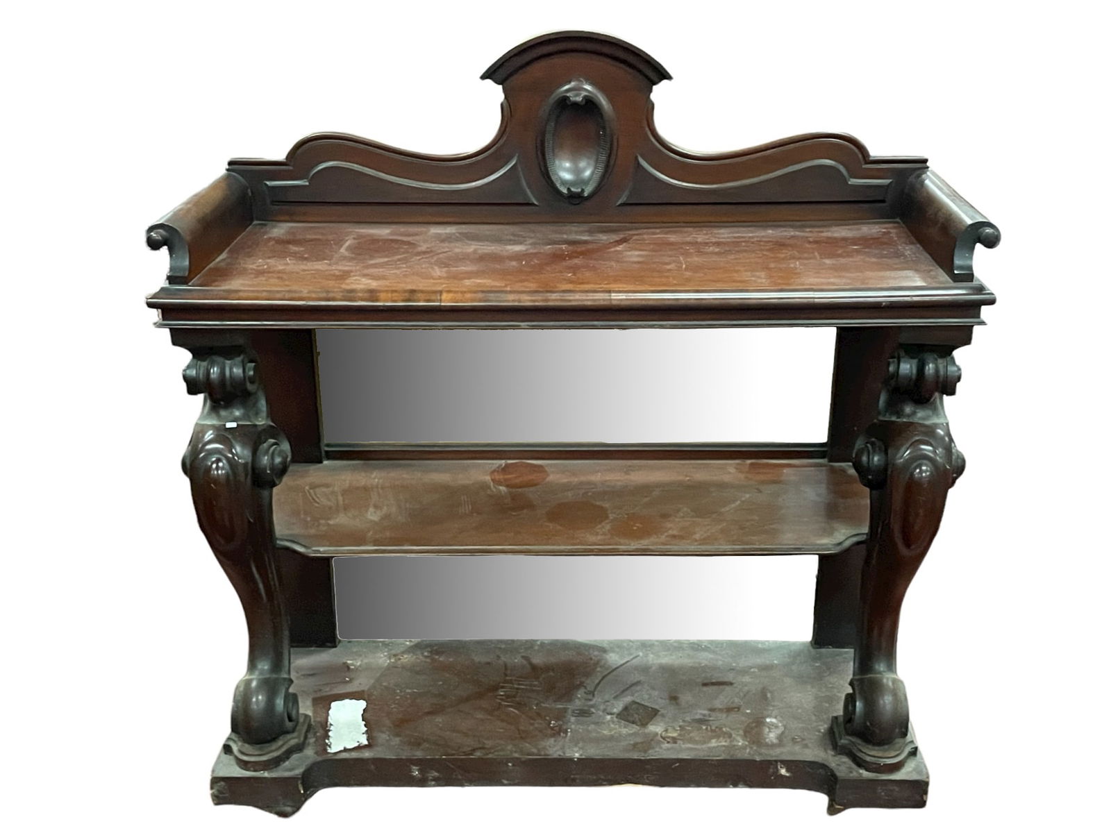 WILLIAM IV MAHOGANY 3-TIER SERVER (1 of 4)