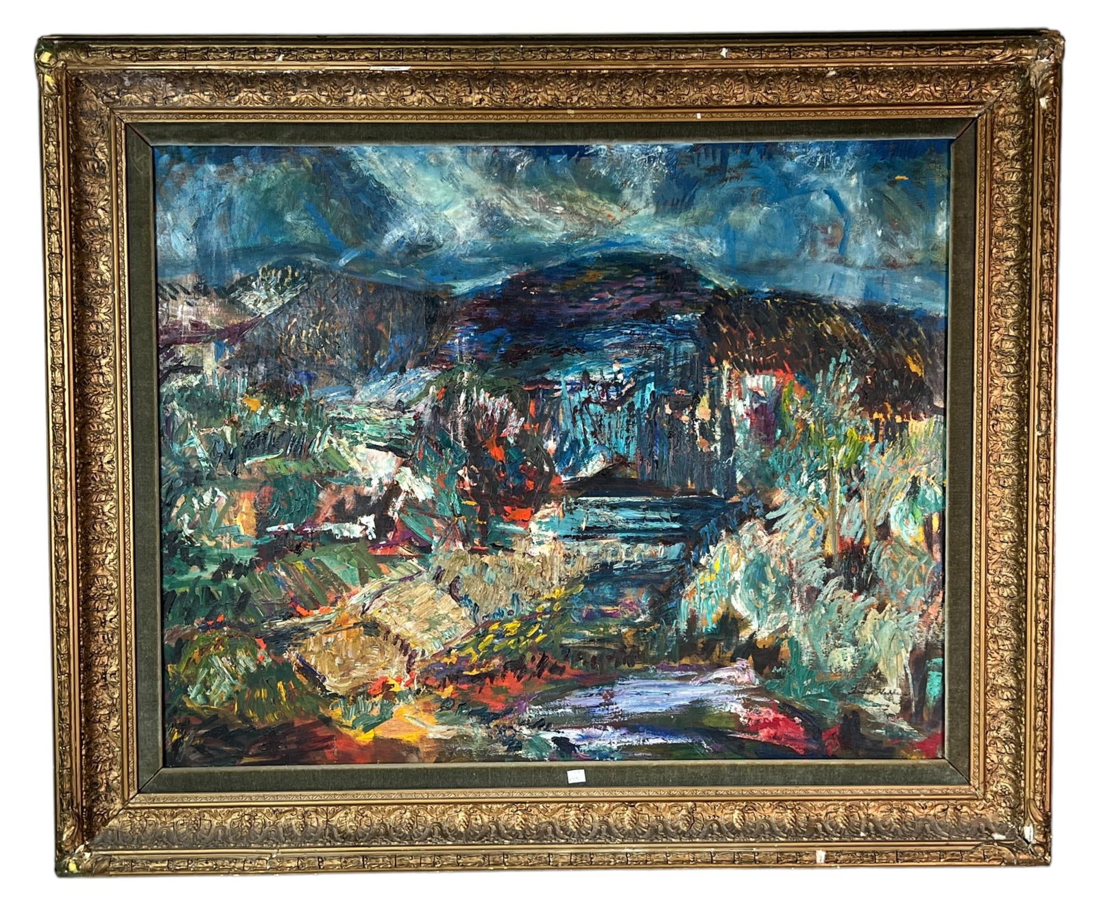 LARGE ABSTRACT ACRYLIC ON CANVAS 1969-1970 (1 of 7)