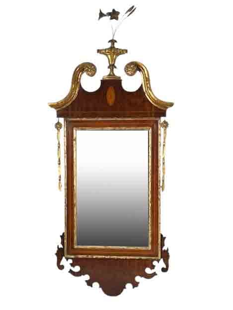 LATE 18th CENTURY CHIPPENDALE MIRROR (1 of 5)