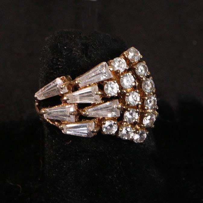 10KT GOLD & DIAMOND PINKY RING (1 of 3)