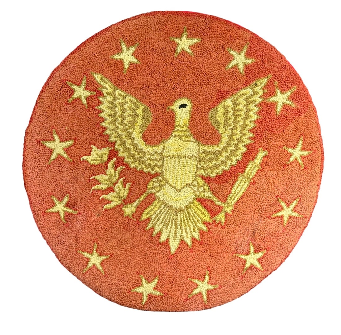 VINTAGE HOOK RUG PRESIDENTIAL SEAL (1 of 2)