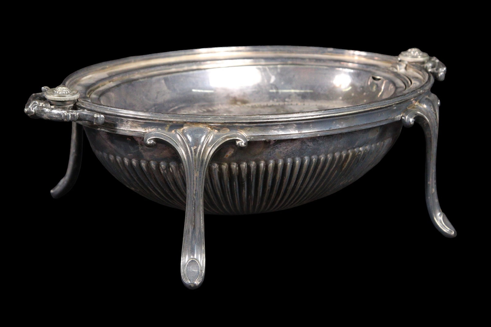 ANTIQUE SILVER PLATE WARMER / SERVER (1 of 3)