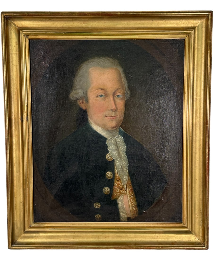 19th CENTURY PORTRAIT OF GENTLEMAN OIL ON CANVAS (1 of 5)