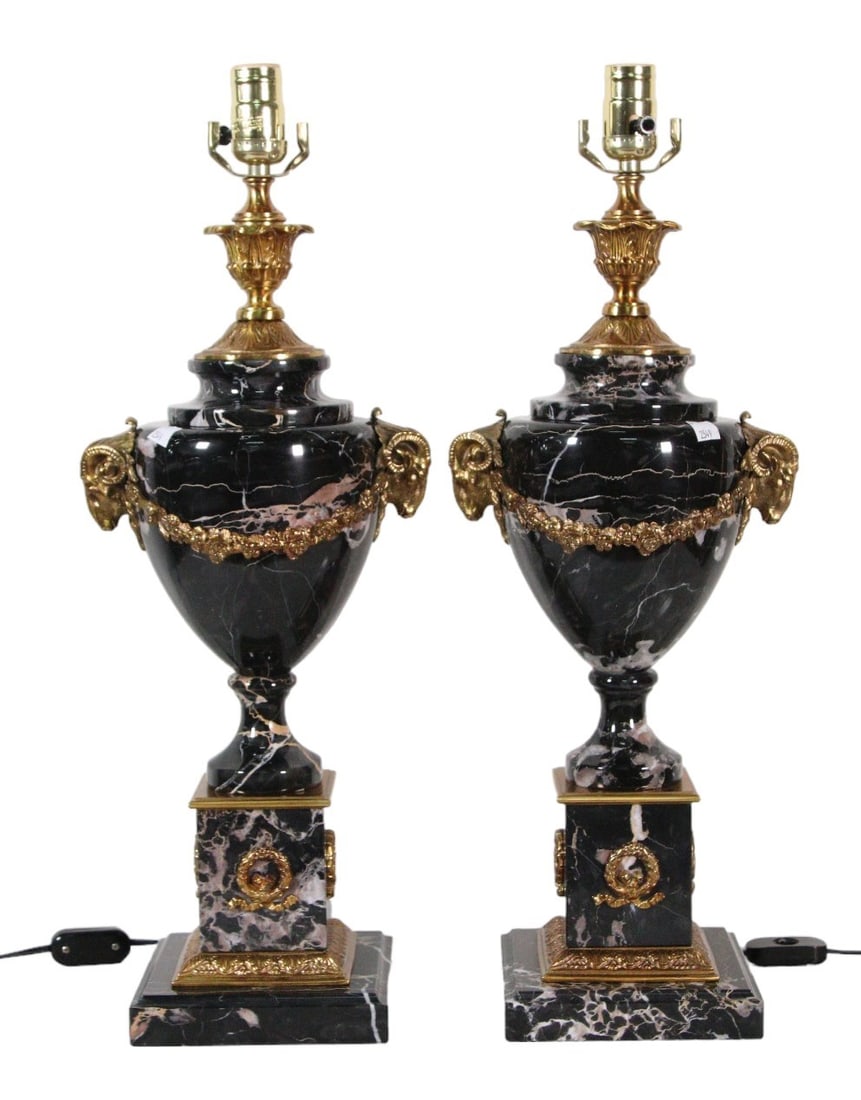 PAIR OF KARGES NEOCLASSICAL STYLE MARLBE LAMPS (1 of 4)