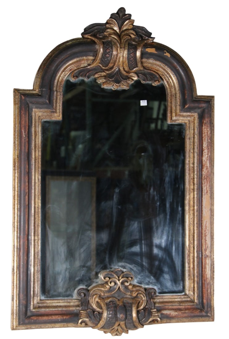 ANTIQUE HAND CARVED GOLD GILT MIRROR (1 of 4)