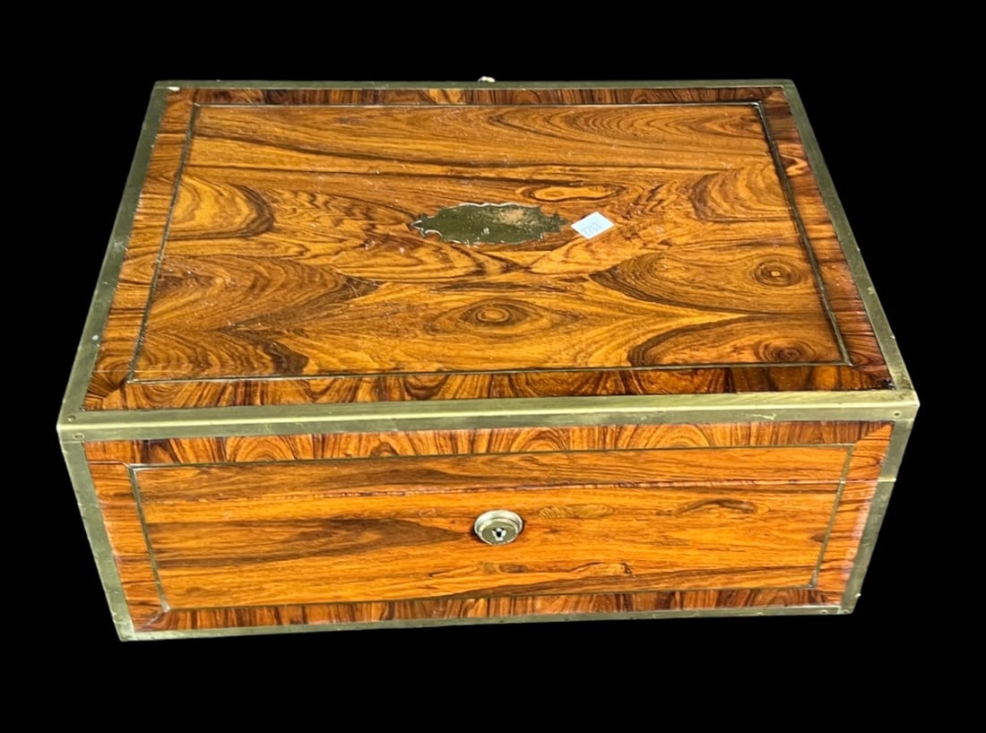 ANTIQUE ROSEWOOD JEWELRY BOX (1 of 2)