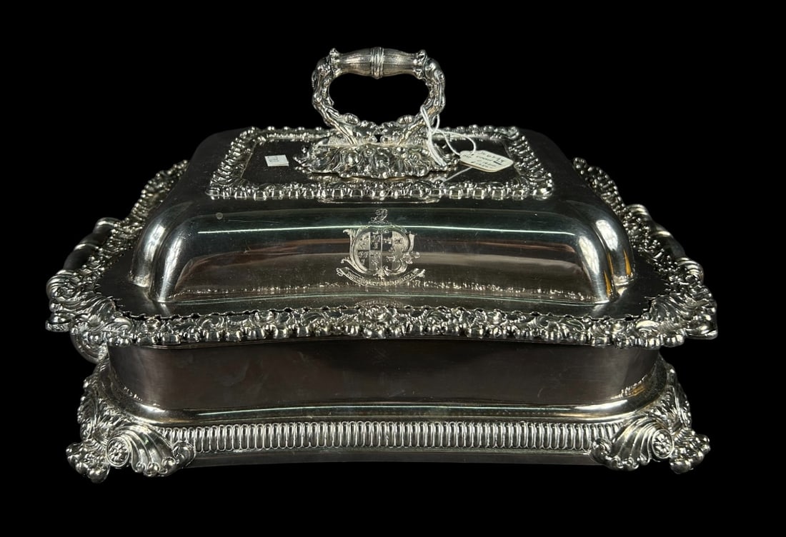 SILVER PLATE 1820'S ENTREE SERVER (1 of 4)