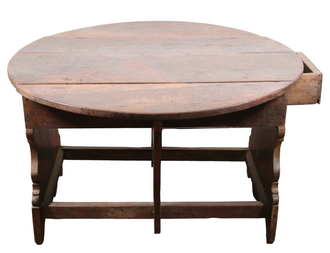 19th CENTURY OAK DROP LEAF TABLE (1 of 6)