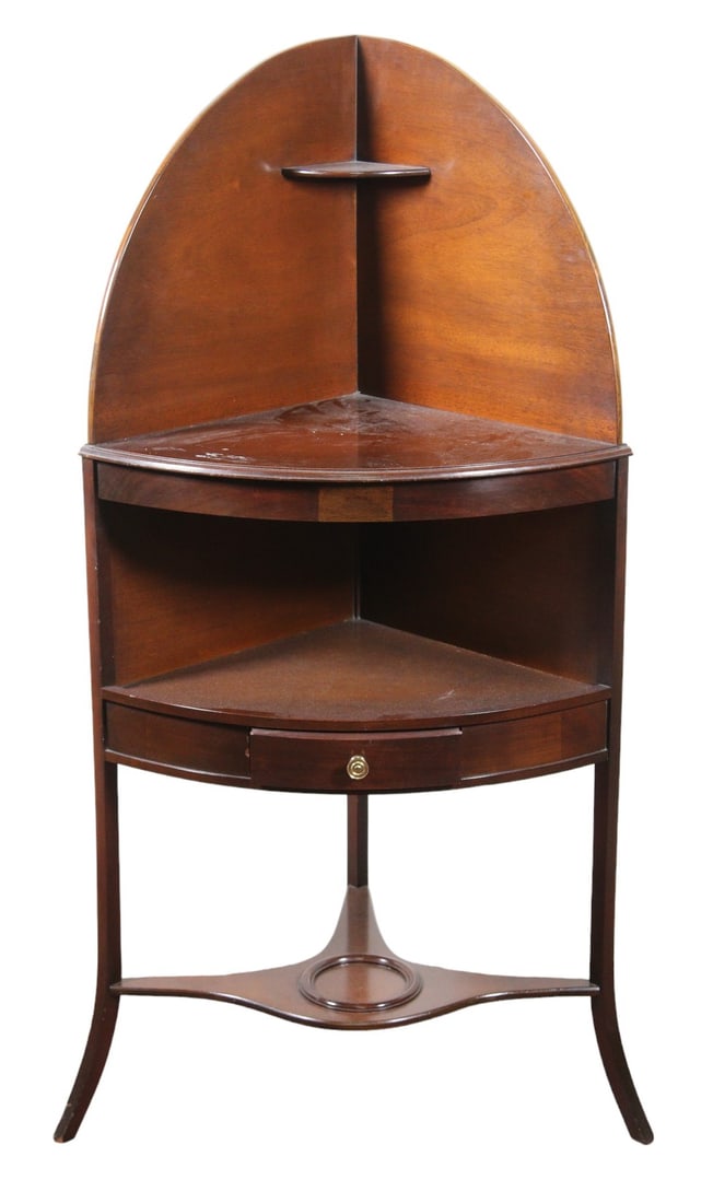 GEORGIAN STYLE  MAHOGANY CORNER WASHSTAND (1 of 5)