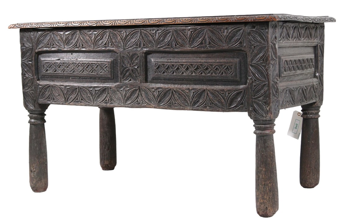 ANTIQUE CARVED FRENCH TABLE (1 of 9)