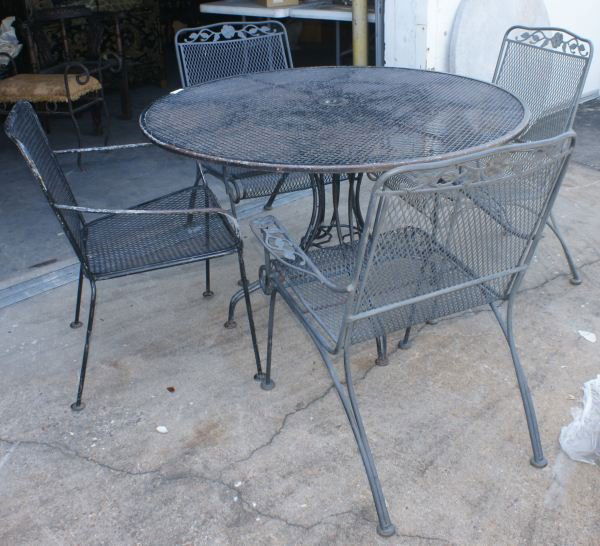 62 VINTAGE WOODARD WROUGHT IRON PATIO FURNITURE