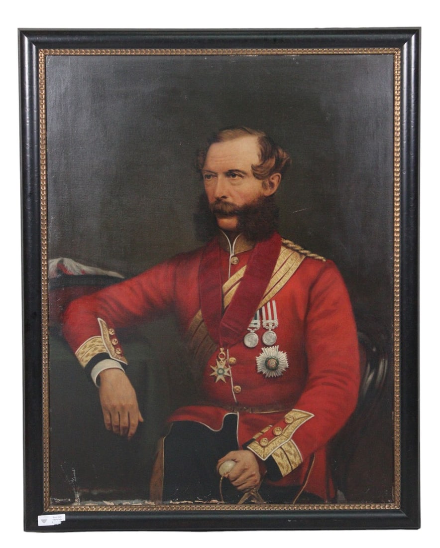 PRINCE ALBERT OF SAXE-COBURG AND GOTHA: PRINCE ALBERT OF SAXE-COBURG AND GOTHA 19TH CENTURY UIL ON CANVAS Height: 49 in. by Width: 39 in. by Depth: 1
