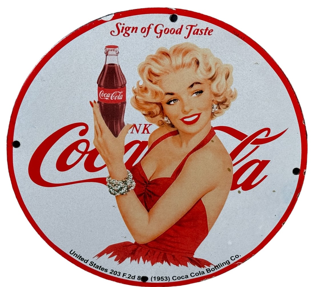 COCA COLA CONVEX SHAPE PORCELAIN SIGN: COCA COLA CONVEX SHAPE PORCELAIN SIGN Height: 12