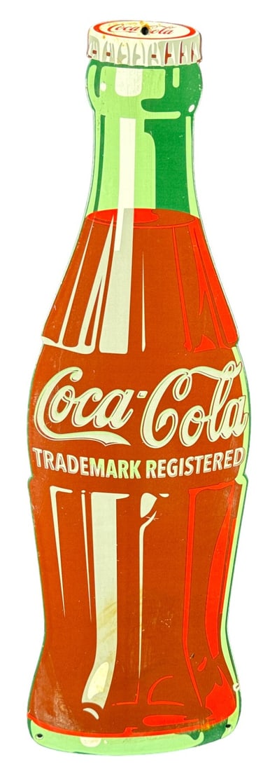 PORCELAIN COKE BOTTLE SIGN: PORCELAIN COKE BOTTLE SIGN Height: 27 in. by Width: 9