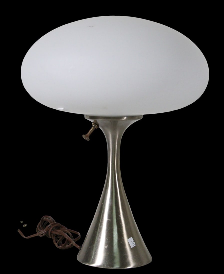 MID-CENTURY LAUREL MUSHROOM LAMP: MID-CENTURY LAUREL MUSHROOM LAMP. GENUINE BILL CURRY DESIGN. Height: 17 in. by Width: 12.5 in. by Depth: 12.5 in.