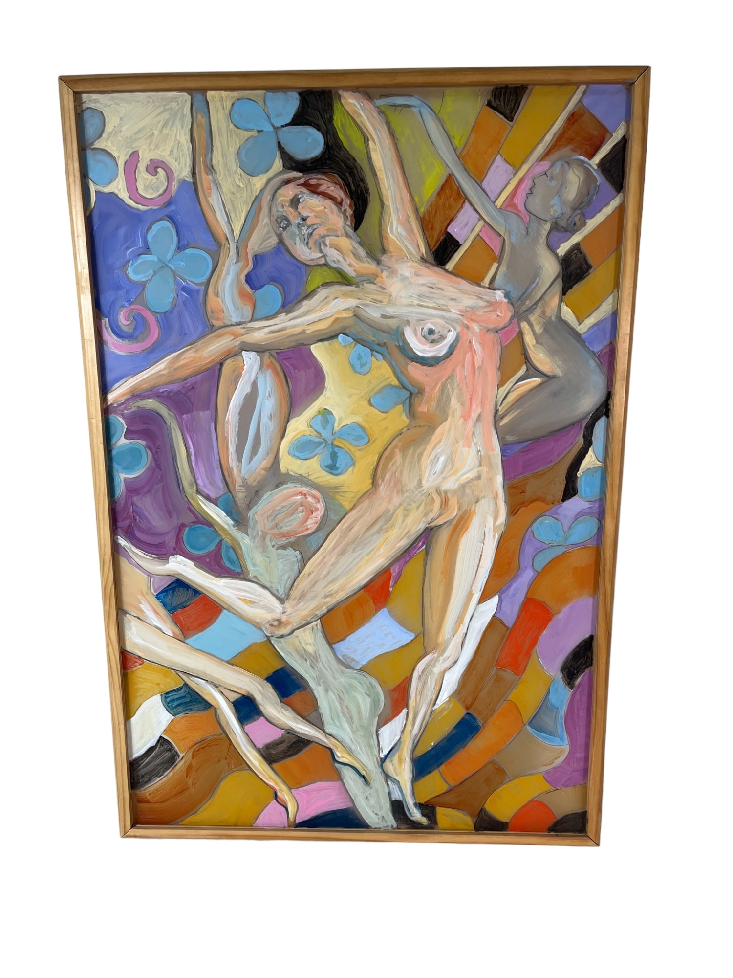 BOB WEIR ACRYLIC ON LEXAN: BOB WEIR ACRYLIC ON LEXAN *FIRST PIC IS FRONT, SECOND IS BACK* Height: 37.5 in. by Width: 25.5 in. by Depth: 2