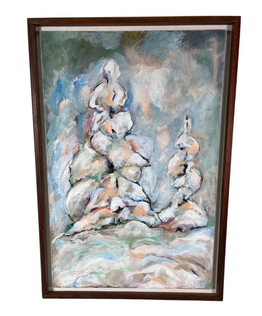 BOB WEIR ACRYLIC ON CANVAS ABSTRACT: BOB WEIR ACRYLIC ON CANVAS ABSTRACT Height: 39 in. by Width: 27 in. by Depth: 2
