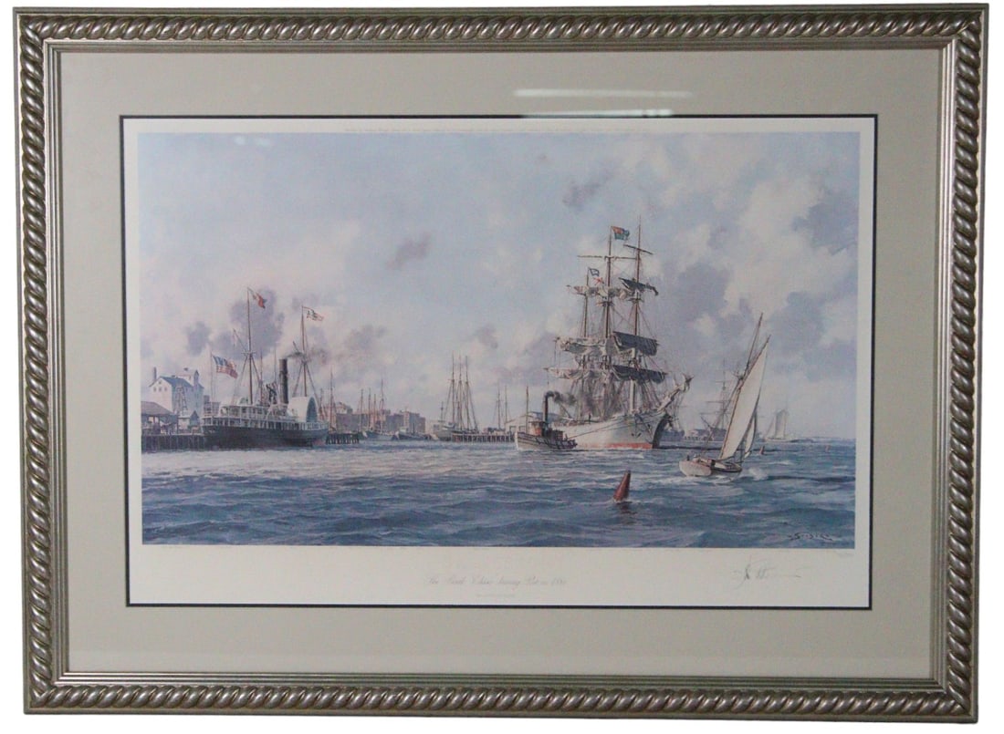 JOHN STOBART "ROBERT E LEE LEAVING CRESCENT CITY": JOHN STOBART "ROBERT E LEE LEAVING CRESCENT CITY NUMBERED LITHO 54 / 750 Height: 32.5 in. by Width: 43.5 in. by Depth: 1.5 in.