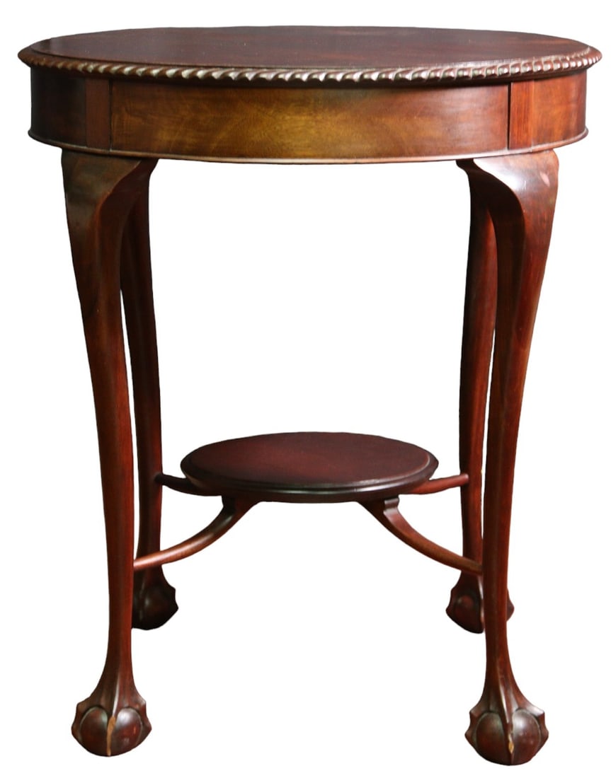 MAHOGANY CENTRE TABLE: MAHOGANY CENTRE TABLE. Height: 30 in. by Width: 26 in. by Depth: 26 in.