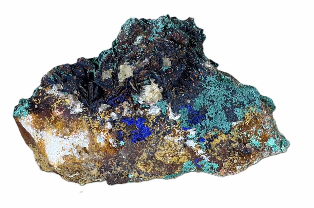 AZURITE/MALACHITE ROUGH SPECIMAN: AZURITE/MALACHITE ROUGH SPECIMAN. Height: 8 in. by Width: 5 in. by Depth: 3