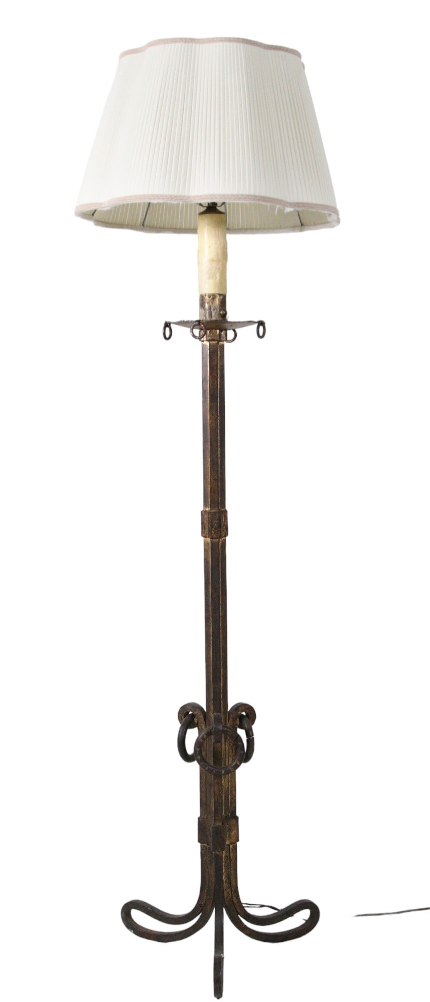 VINTAGE WROUGHT IRON FLOOR LAMP (1 of 5)