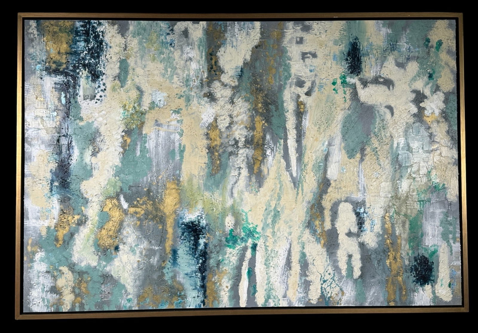 LARGE MODERN ACRYLIC ON CANVAS ABSTRACT PAINTING (1 of 4)