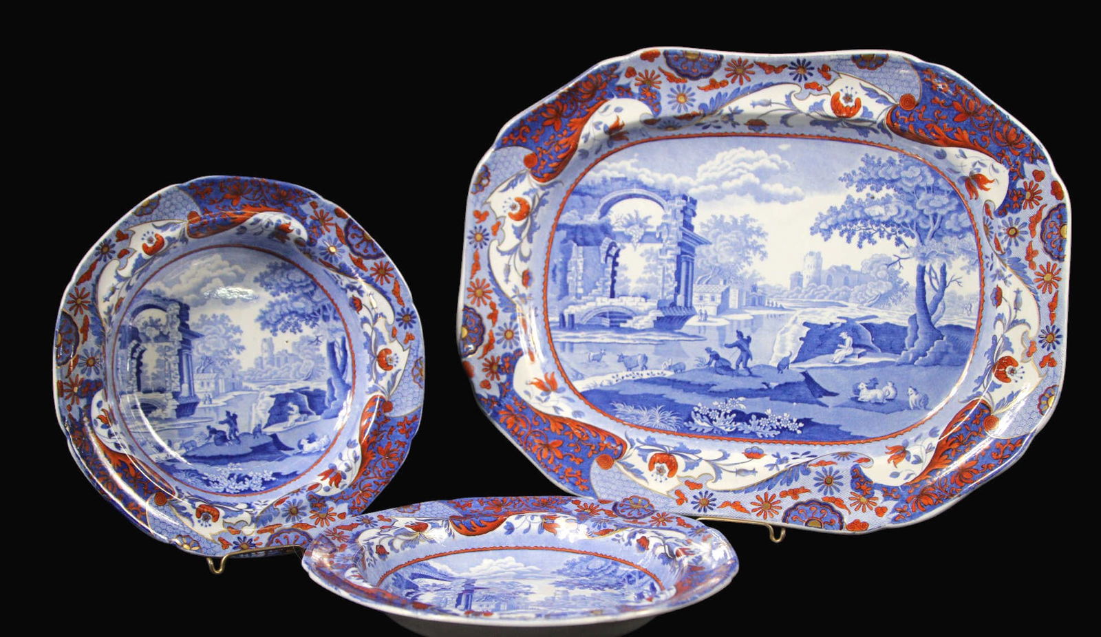 LOT OF THREE SPODE PIECES (1 of 4)