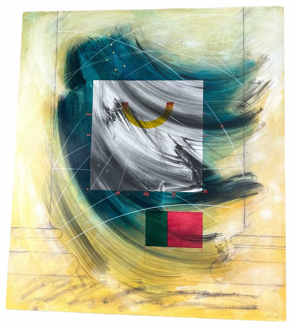 WULF BARSCH ABSTRACT OIL ON LINEN PAINTING, 1997 (1 of 4)