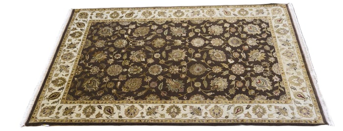 INDO WOOL & SILK TABRIZ RUG