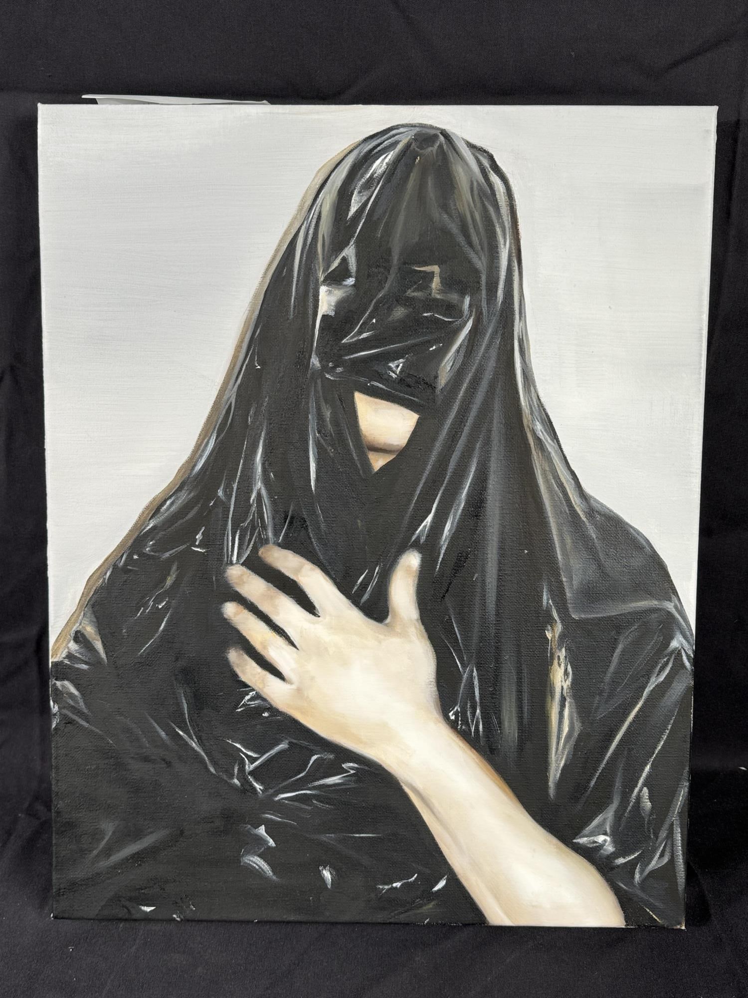 TRAVIS K SCHWAB OIL ON CANVAS "THE HERMIT IV" 2016 (1 of 4)