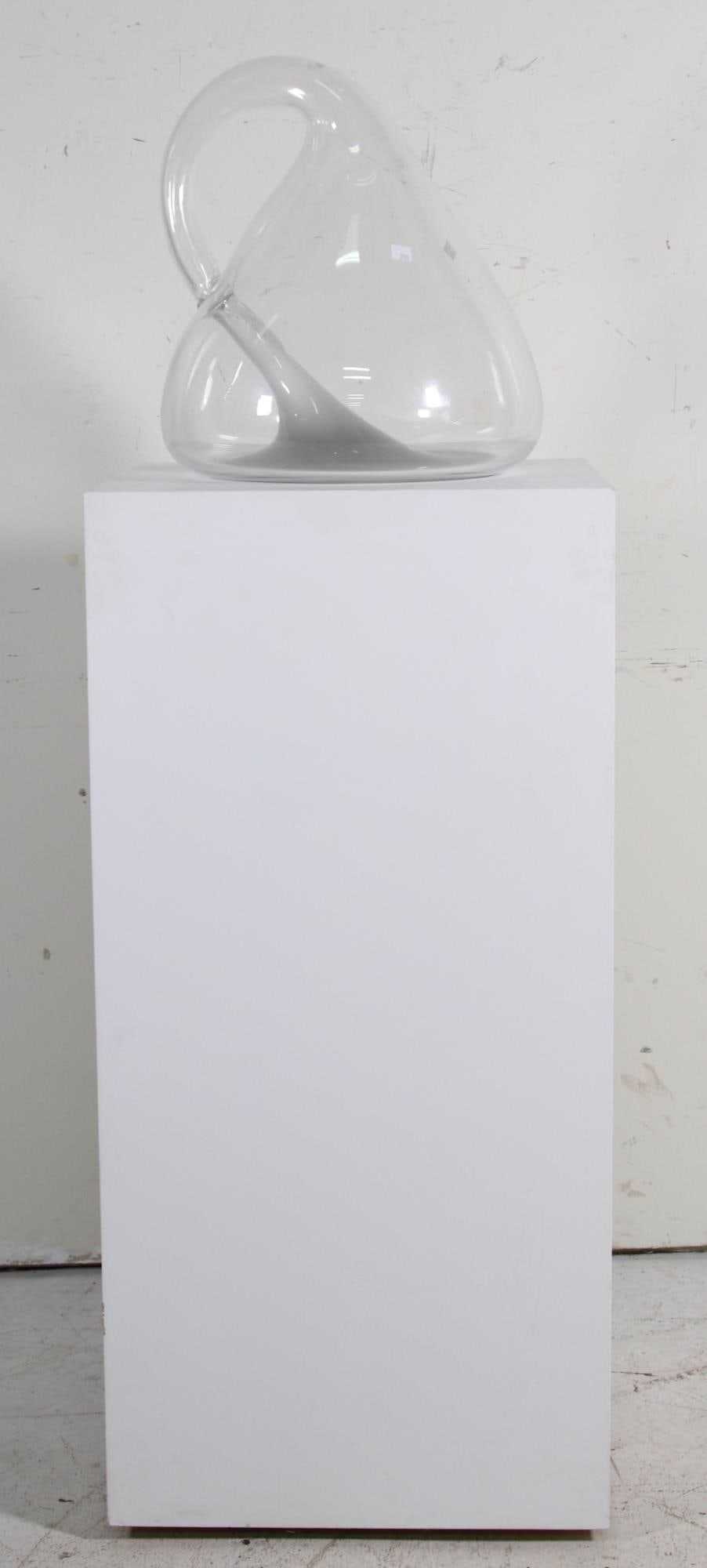 GARY HILL BLOWN GLASS ON PEDESTAL: GARY HILL BLOWN GLASS ON PEDESTAL