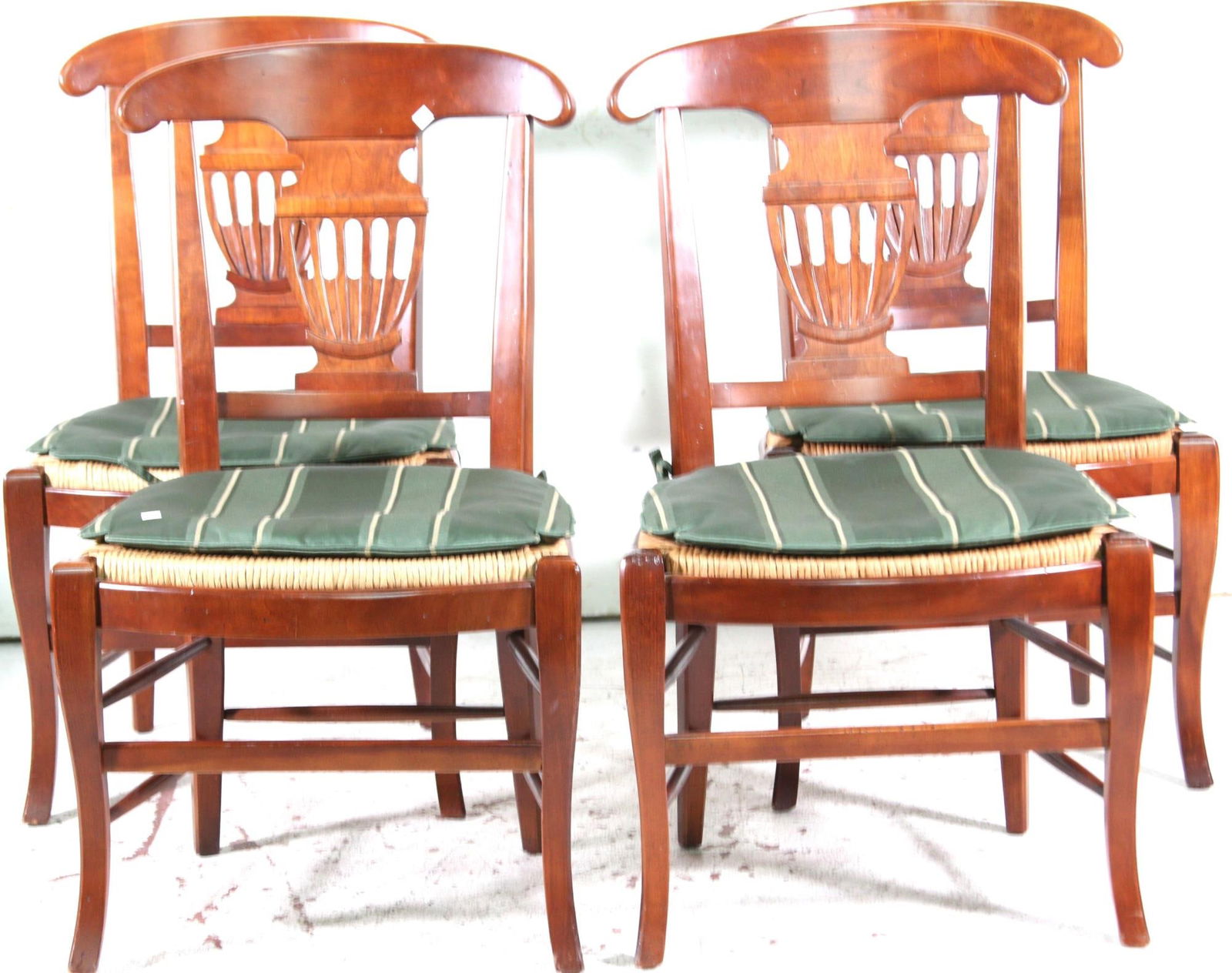 FOUR CHERRY COUNTRY FRENCH STYLE SIDE CHAIRS (1 of 4)