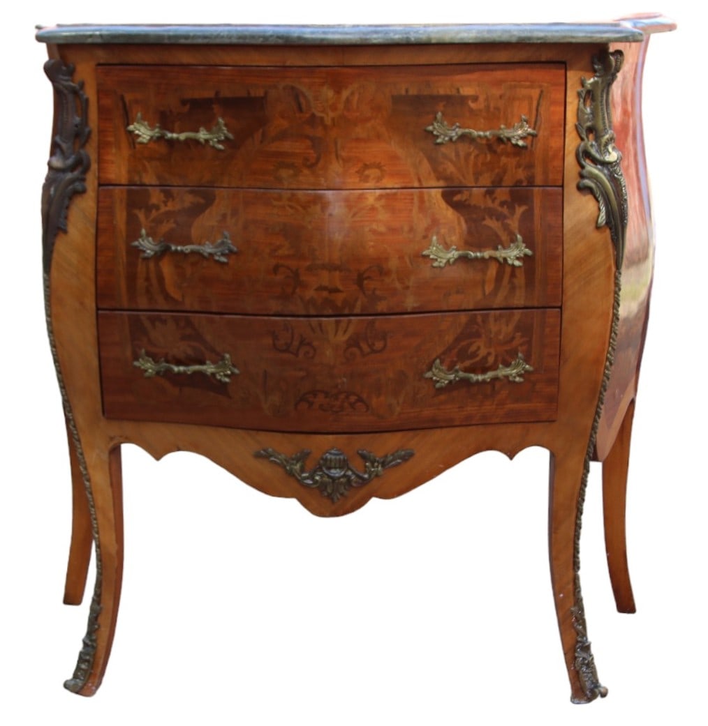 ANTIQUE FRENCH BOMBE' COMMODE (1 of 7)