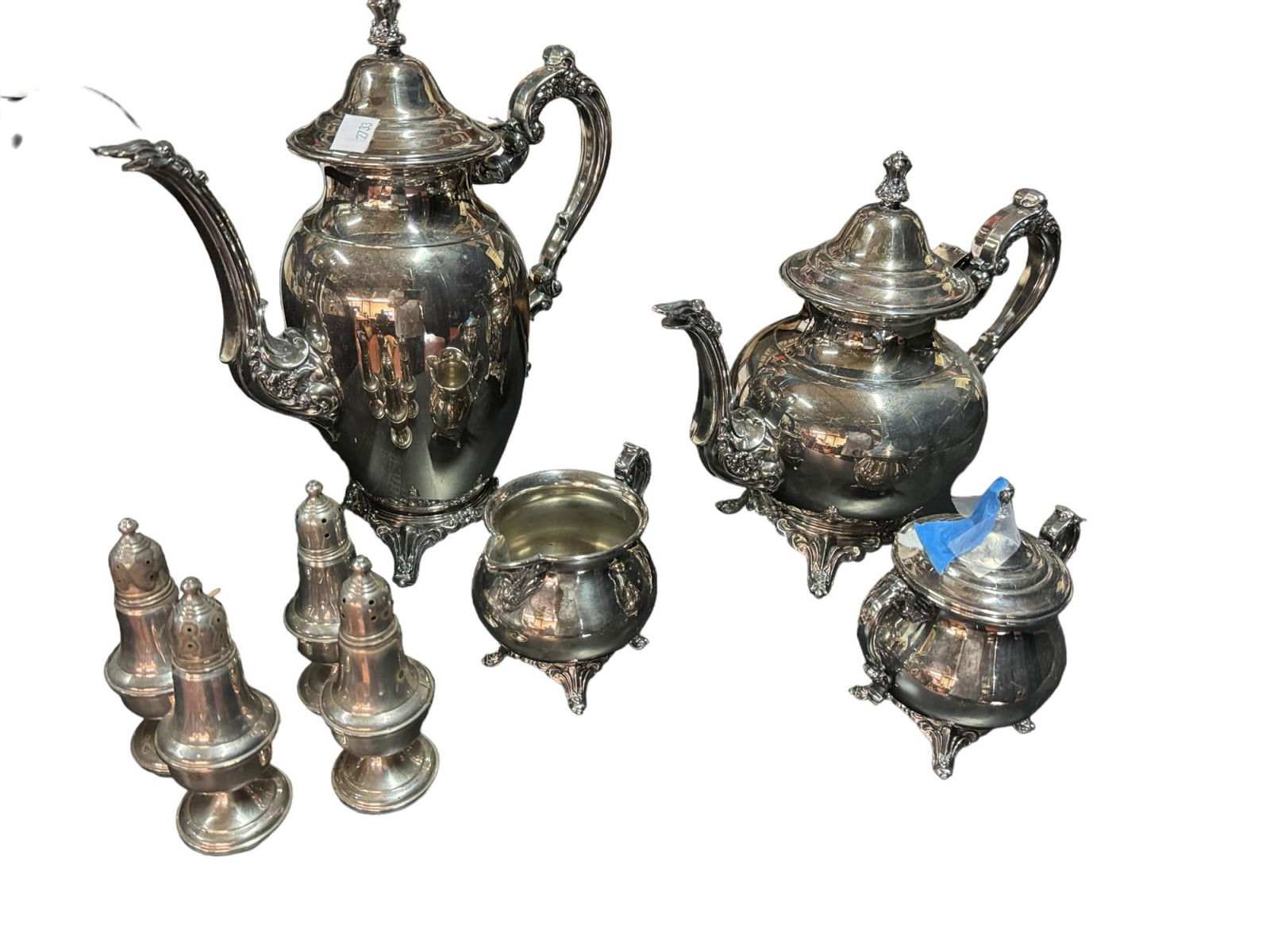 SILVER PLATE COFFEE SET (1 of 4)