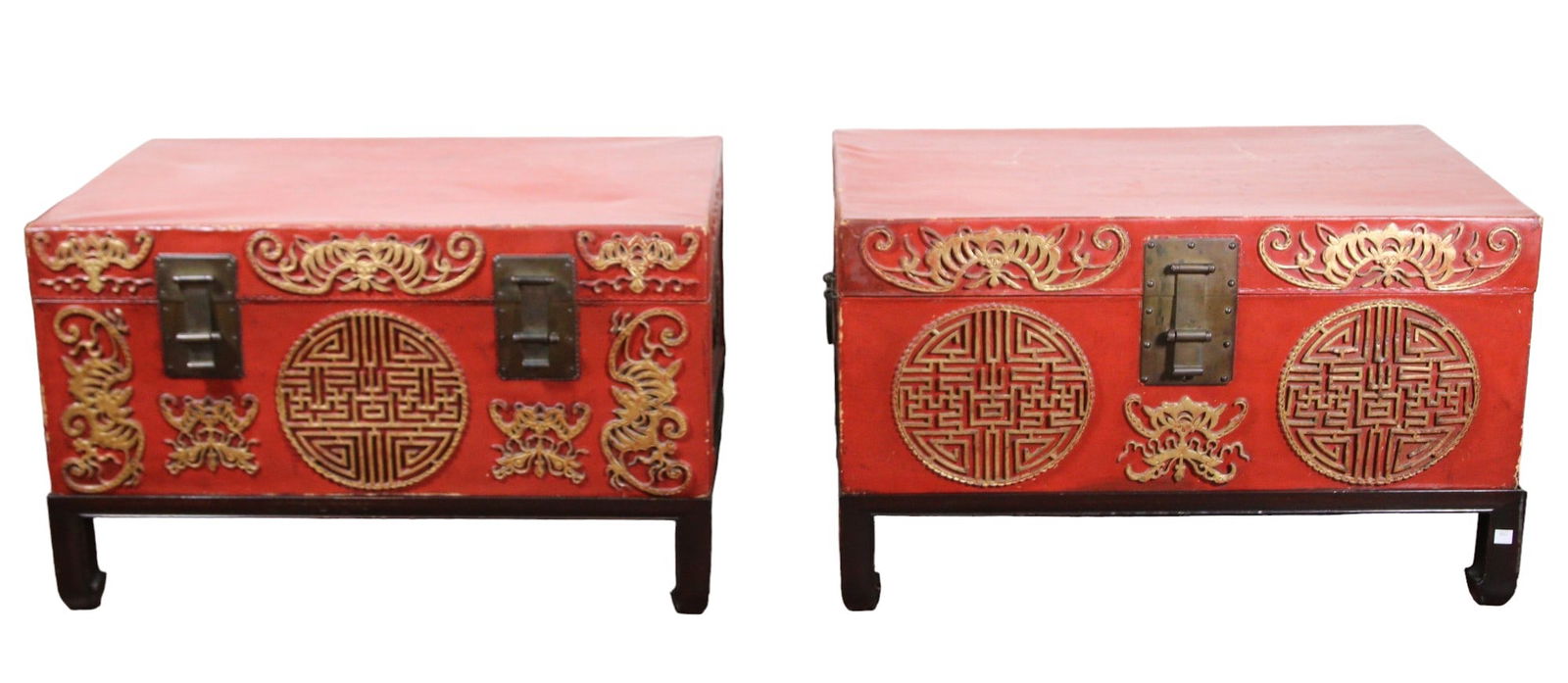 PAIR OF EARLY 19th CENTURY CHINESE TRAVEL TRUNKS (1 of 8)