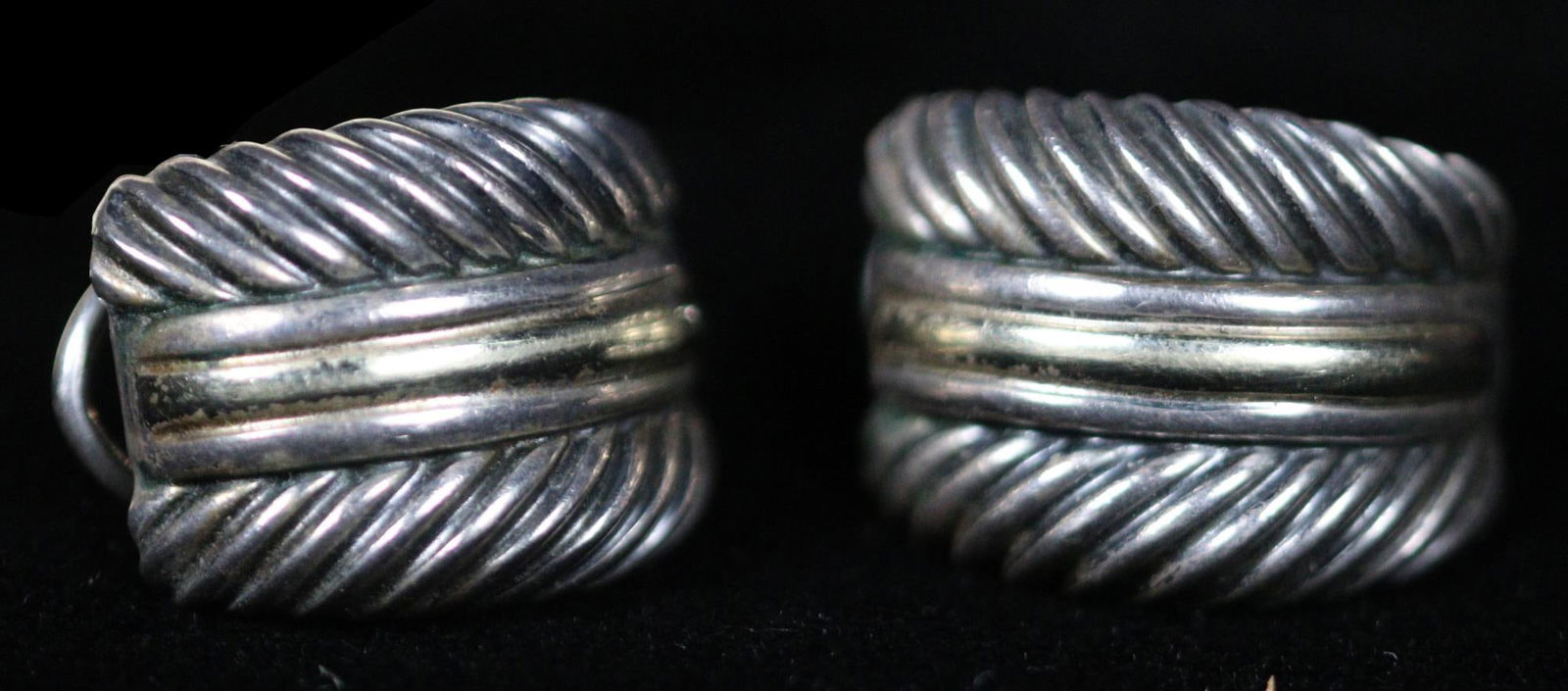 JOHN HARDY STYLE STERLING SILVER CLIP EARRINGS (1 of 4)