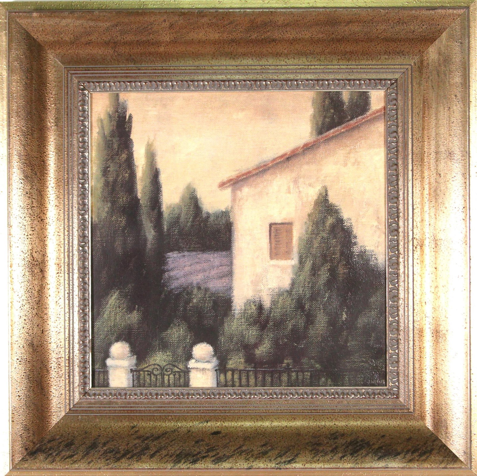 LAVENDER VILLA JAMES WIENS PRINT: LAVENDER VILLA JAMES WIENS PRINT. Height: 31 in. by Width: 31 in. by Depth: 3 in.